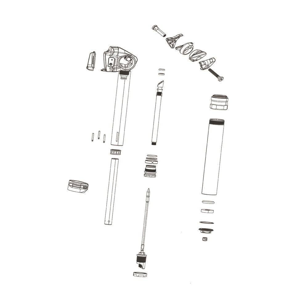 RockShox Spare - SeatPost Spare Parts Clamp Nut and Bolt Kit Includes Clamp Nuts and Bolts Only) Reverb & Reverb Stealth B1(2017)