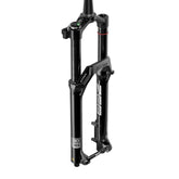 RockShox ZEB Ultimate Flight Attendant MTB fork with Smart Suspension technology, showing the black suspension fork with branding details.