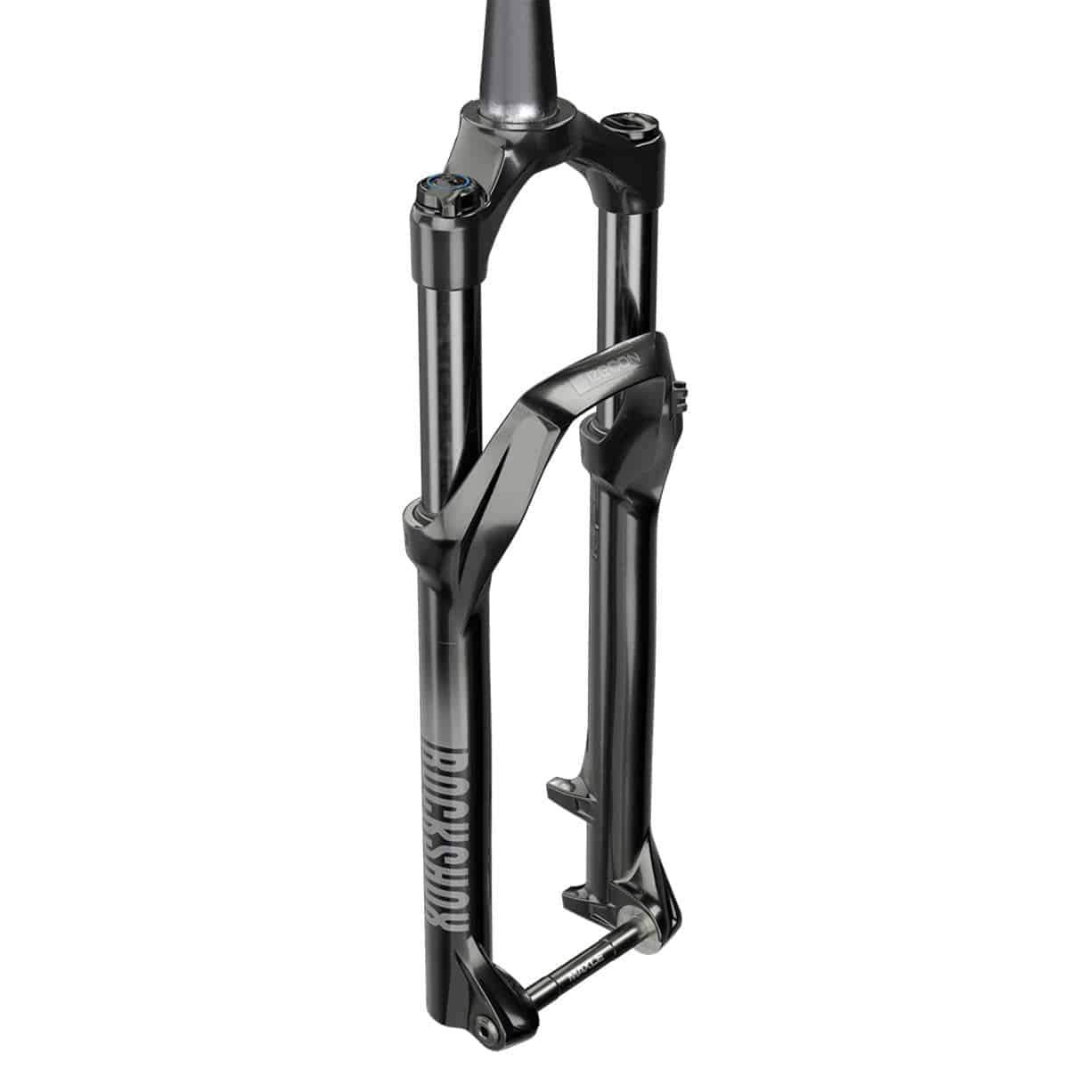 Rock Shox Crown 27.5-inch MTB fork with 9QR alum steerer, 42mm offset, Solo Air, 100mm travel, gloss black finish