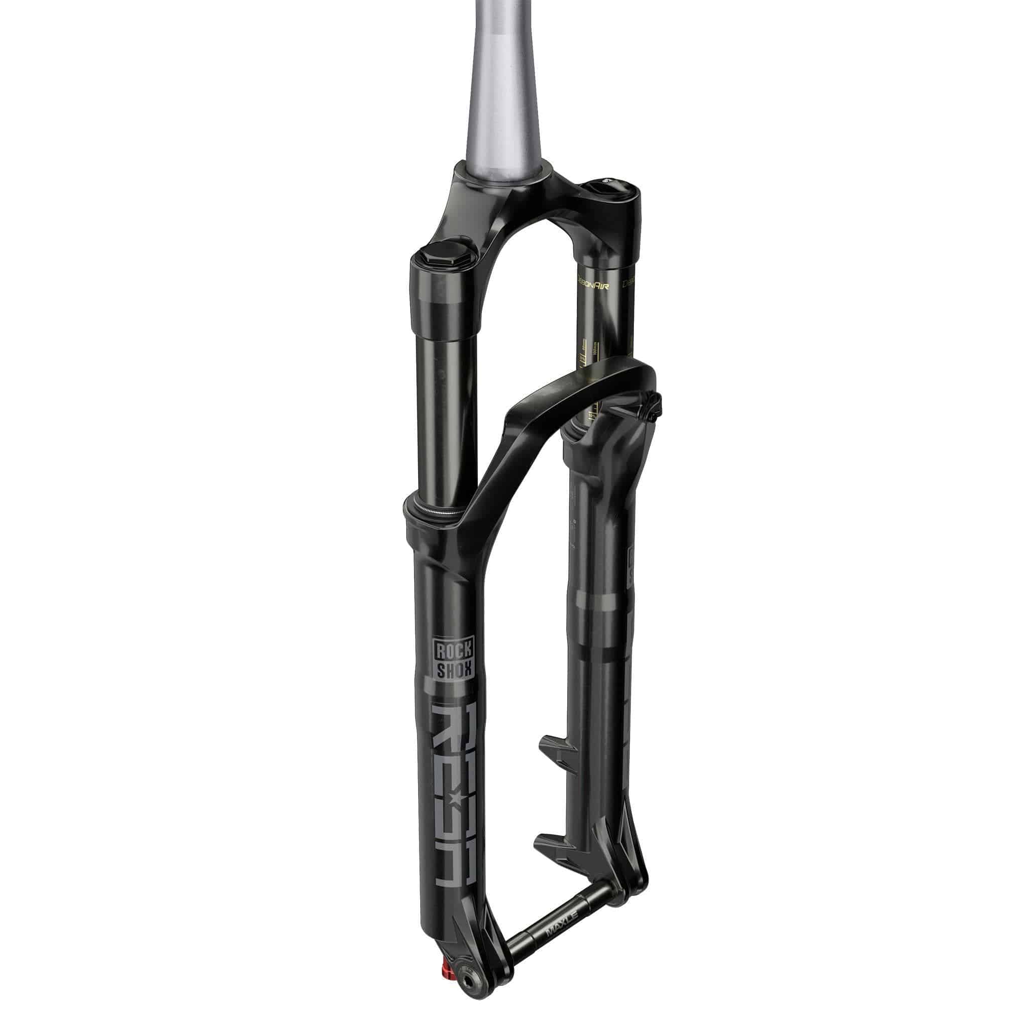 Rock Shox Crown 26-inch MTB fork with tapered aluminum steerer, Solo Air suspension, 40mm offset, and 15x100mm axle.