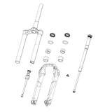 RockShox Fork Csu - Solo Air 700C 45 Off-Set Aluminum 1 1/8" Steer To 1.5" Crown, Ano - Rudy Xl Base/Ultimate A1 (2026+)