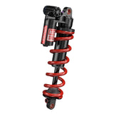 Rock Shox Vivid Coil Ultimate DH RC2 rear shock for e-bikes, showing the coil spring and RC2 damping system in a close-up view.