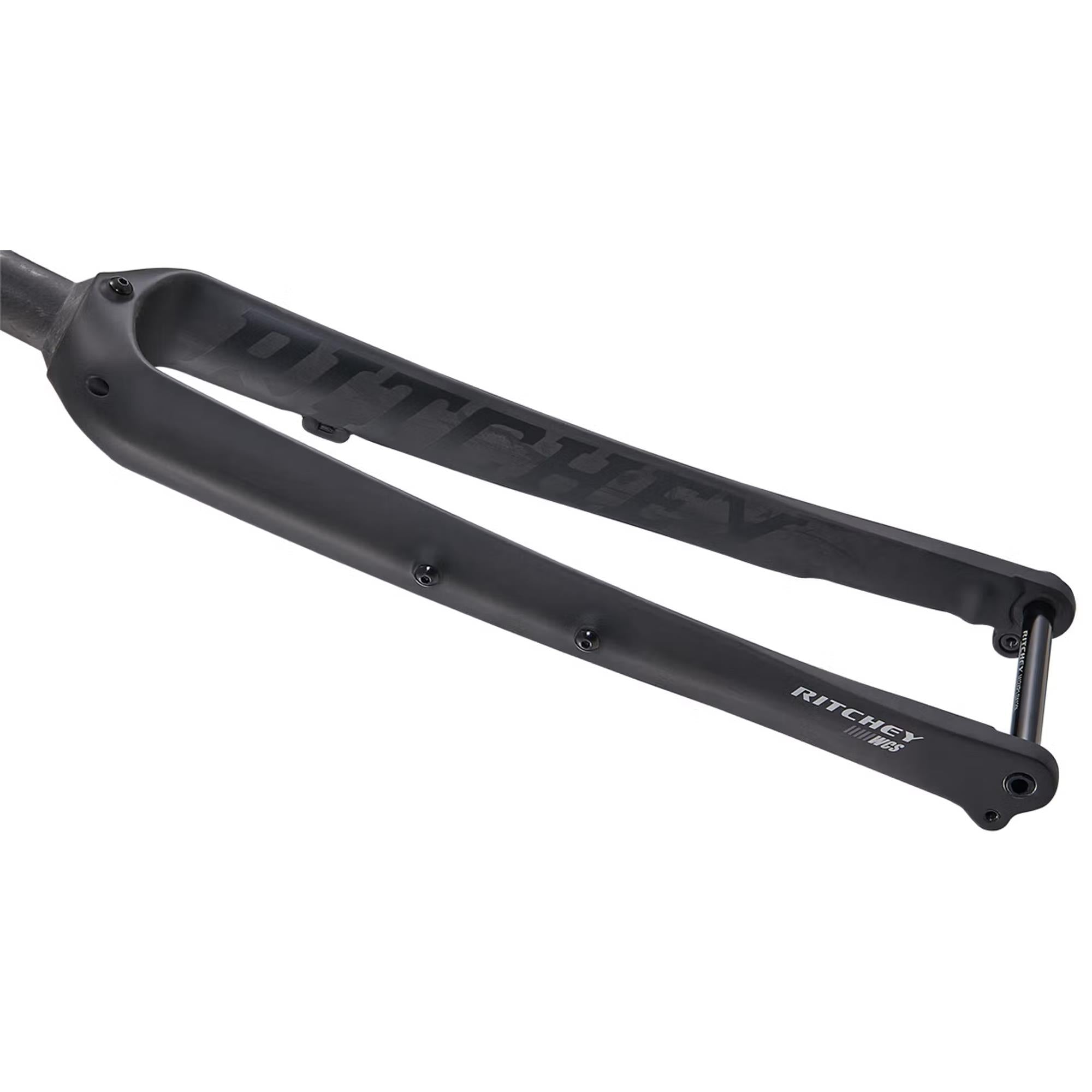 Ritchey WCS Carbon Brevet fork for touring and gravel bikes, black, lightweight carbon component with tapered steerer tube.