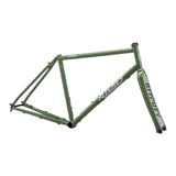 Ritchey Outback gravel bike frameset with carbon adventure fork in Winter Sage color, featuring durable construction and versatile design.