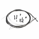 sram slickwire road and mtb shift cable kit 4mm 2x 2300mm 1 1mm coated cables 4mm nylon braided housing ferrules end caps frame protectors black p92441