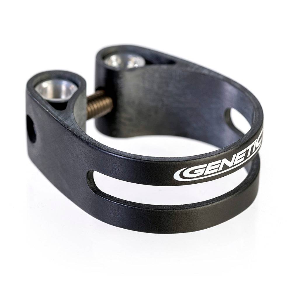 Genetic Carbon SL Superlight seatclamp for road bikes, 31.8mm or 34.9mm, lightweight bike component in black
