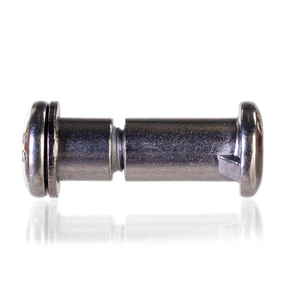 Genetic Race Seatbolt spares with integrated clamps for classic bike frames, shown in close-up detail.