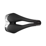 Selle Italia S5 Lady Superflow commuter saddle with gel padding and hi-viz reflective inserts, designed for comfortable cycling.
