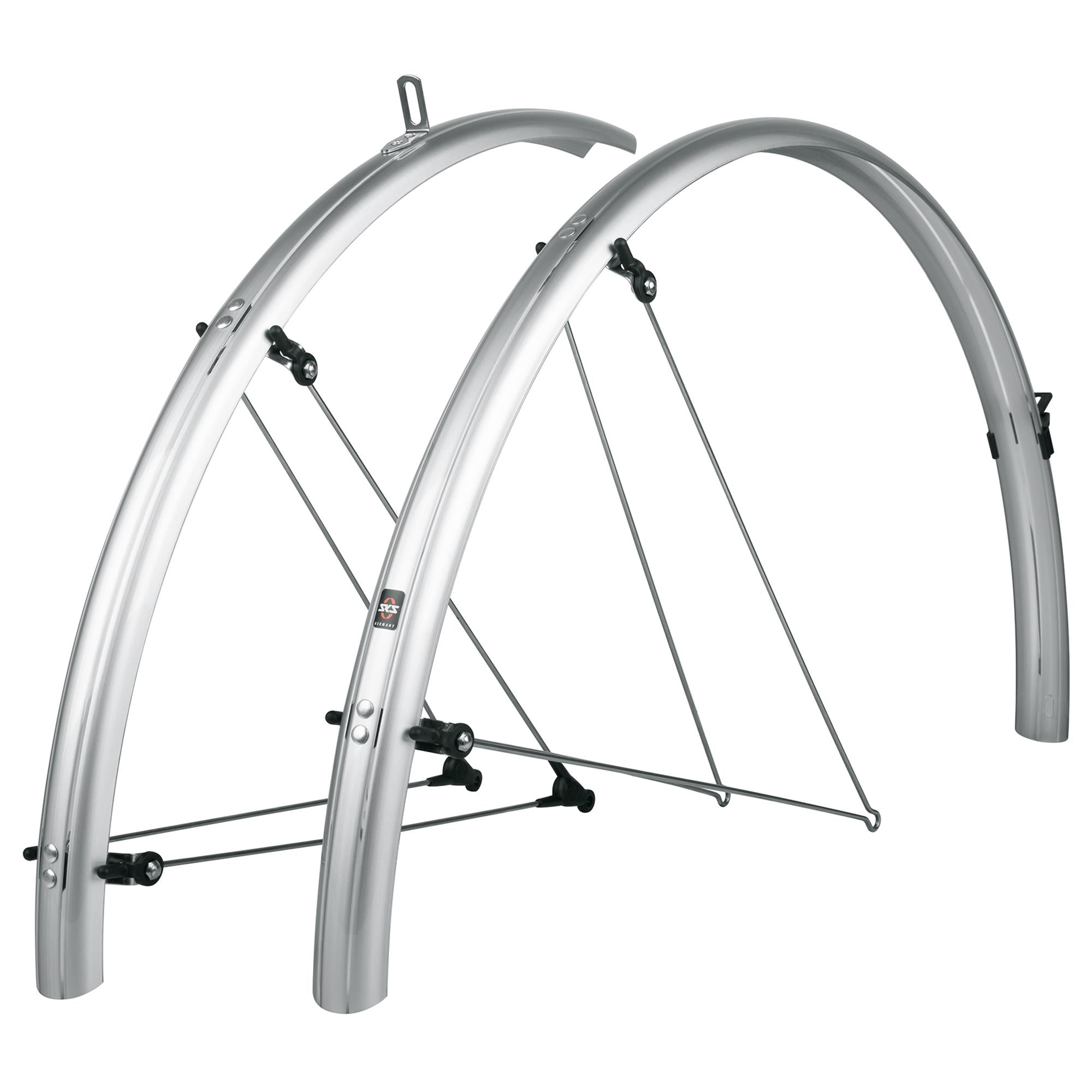SKS Bluemels 28-inch bike mudguard set with ASR safety system, durable bike fenders for added protection and style.