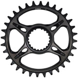 Shimano XTR SM-CRM95 12-speed 1X DCE single chainring for M9100/20/30 cranksets, shown in close-up with black finish.