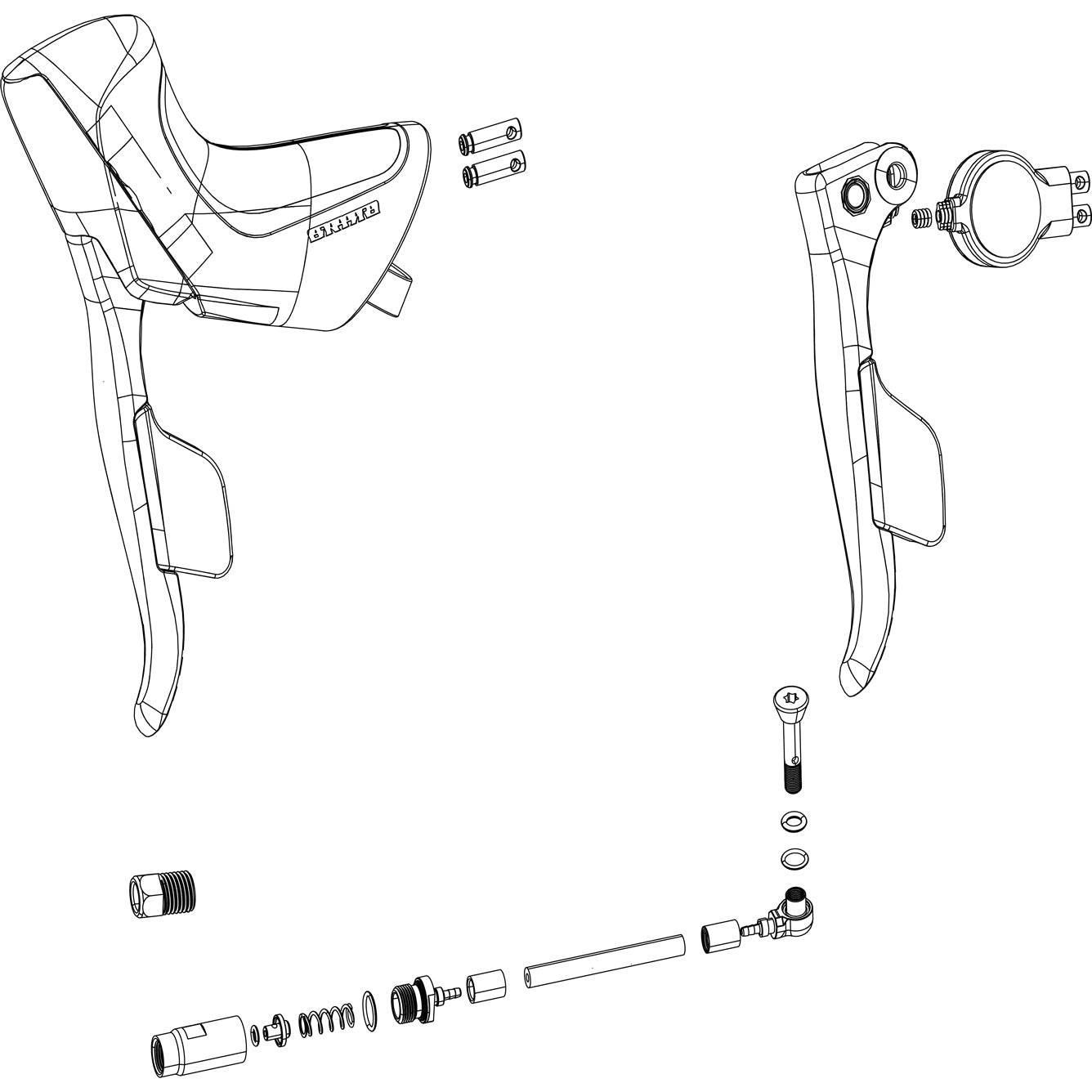 SRAM Spare - ED Brake Lever Assembly Force Etap AXS Disc Left