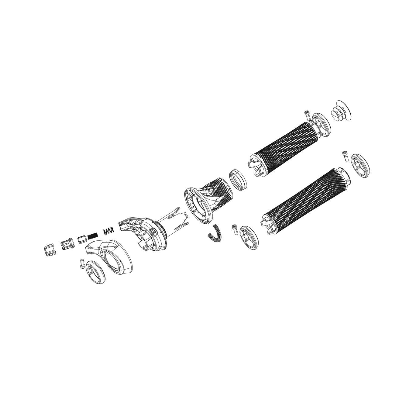 Sram Spare - Twist Shifter Grip Shift Cover/Clamp Kit XX1 Eagle Gold, Right Qty 1