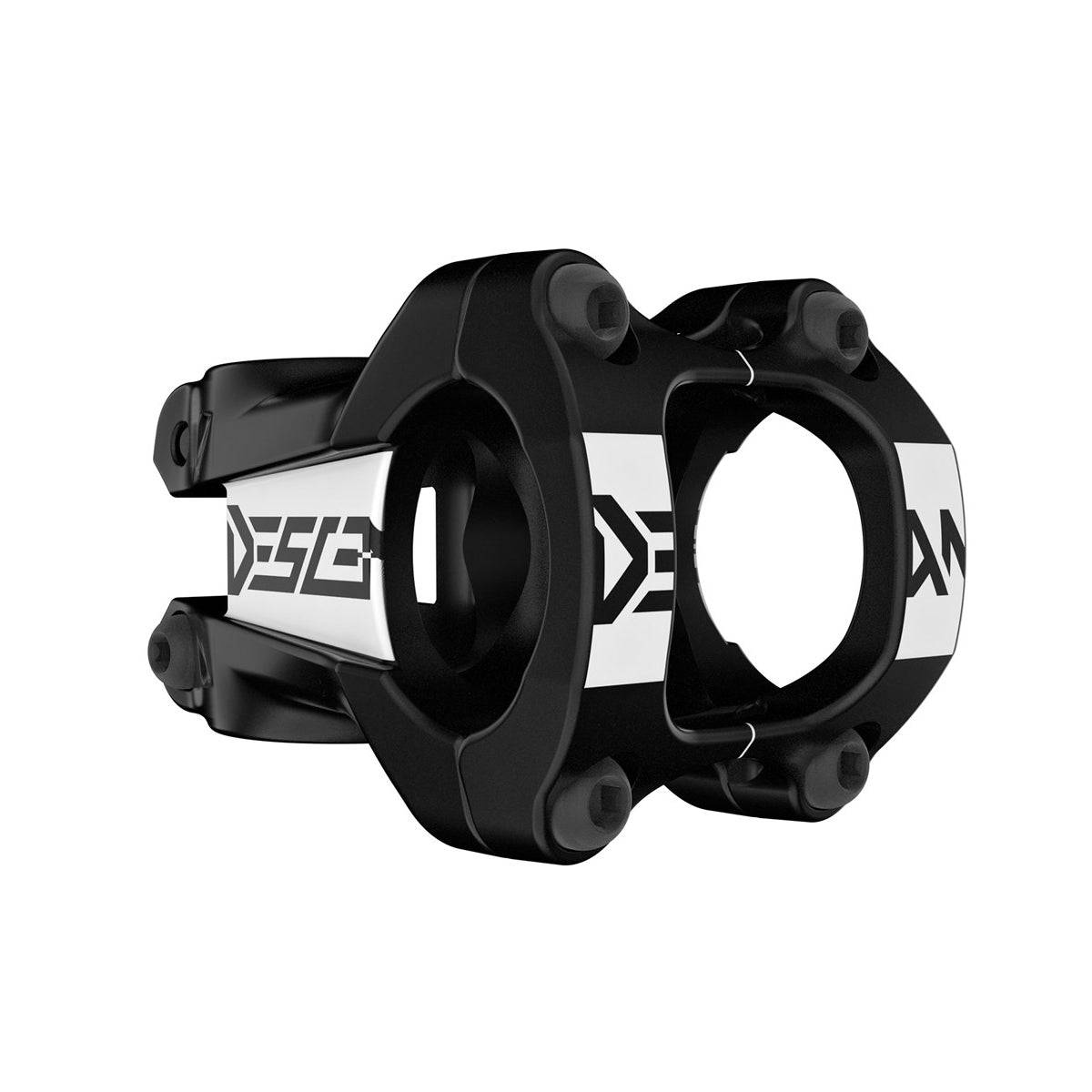 Black Truvativ Descendant 0° MTB handlebar stem with 31.8mm clamp for 1-1/8 inch handlebars, component for mountain bikes.