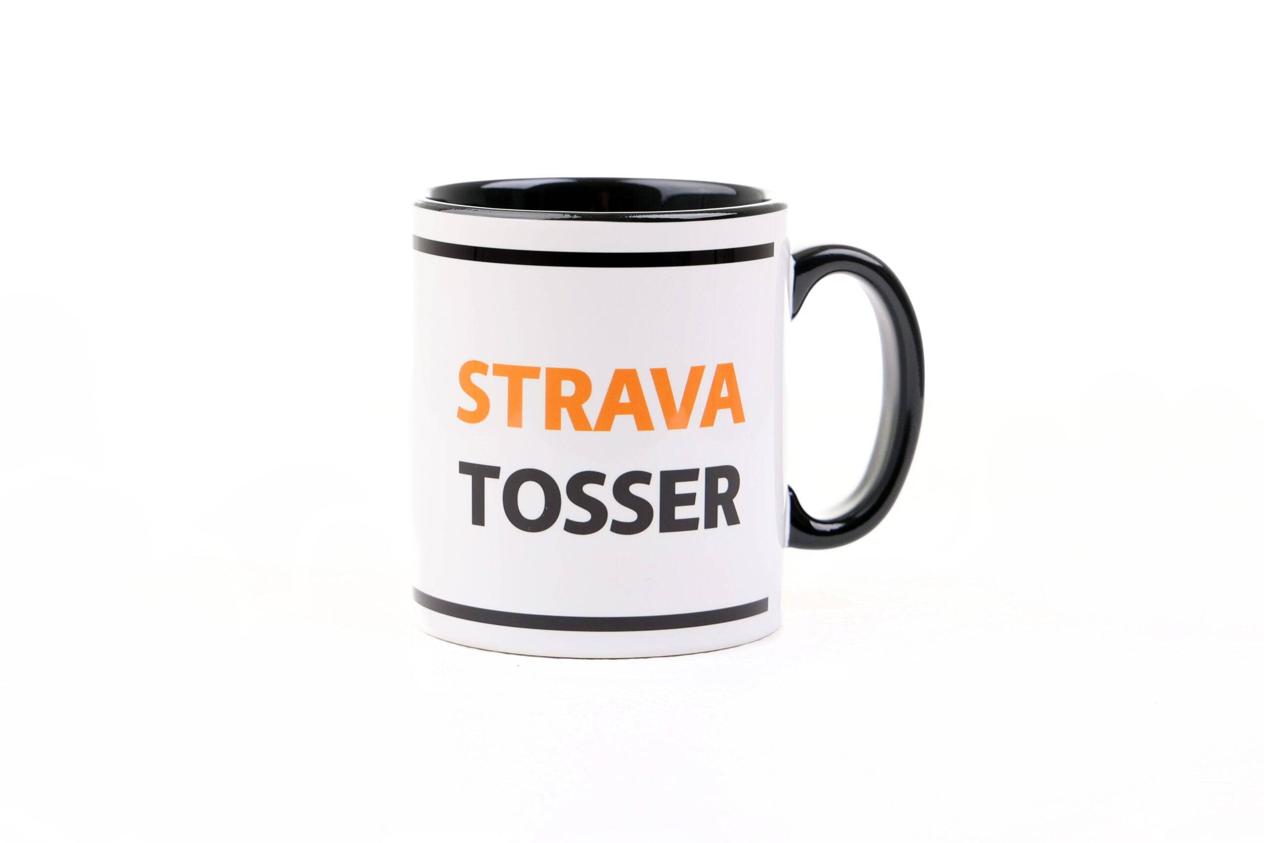 Global Cycling Club Strava Tosser ceramic mug featuring cycling design, perfect for Strava enthusiasts and cycling gift lovers.
