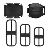 Garmin Bike Speed Sensor 2 and Cadence Sensor 2 accessories for cycling performance tracking on a bike.