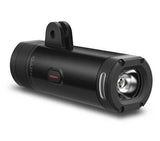 Garmin Varia UT800 Smart Headlight front view, urban edition, 800 lumens, cycling accessories, with adjustable mounting bracket.