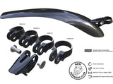 Crud Products Raceguard XL mountain bike mudguard attached to a bike seatpost, designed for 24-32mm seatpost diameter.