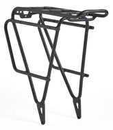 Trek BackRack Deluxe MIK rear bike rack with integrated mounts and light attachment, designed for carrying gear on a bicycle.