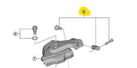 Shimano SL-M610-I bolt and nut unit replacement for shifters and transmission components, shown in a close-up image.