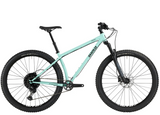Surly Krampus Deore 29er mountain bike with agile trail geometry, showcasing black frame, knobby tires, and suspension fork.