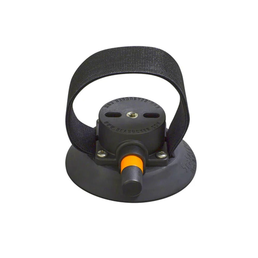 SeaSucker Compact Rear Wheel Strap for bike racks, showing adjustable strap with secure hooks to hold bike rear wheel in place.