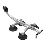 SeaSucker Komodo 1 Bike Rack for sports cars and convertibles, compact roof-mounted bicycle carrier in silver.