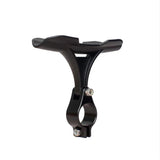 SeaSucker Monkey Bars bike carrier with rear-wheel strap for 15x110mm thru-axle bikes, shown from the back with straps securing the rear wheel.