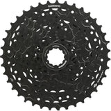 Shimano CUES CS-LG300-10 Link Glide 10-speed cassette for multi-purpose and e-bikes, with silver metal cogs and black body.