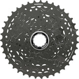 Shimano CUES CS-LG400-10 CUES Link Glide 10-speed bike cassette with black metal sprockets for e-bikes and multi-purpose bikes.