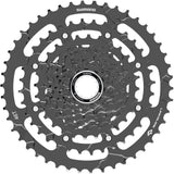 Shimano CUES CS-LG400-9 Link Glide 9-speed cassette for multi-purpose and e-bikes, shown with metal cogs and brand logo.