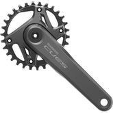 Shimano CUES FC-U6000 2-piece MTB crankset for 9/10/11-speed drivetrains, shown with crank arms and chainring.