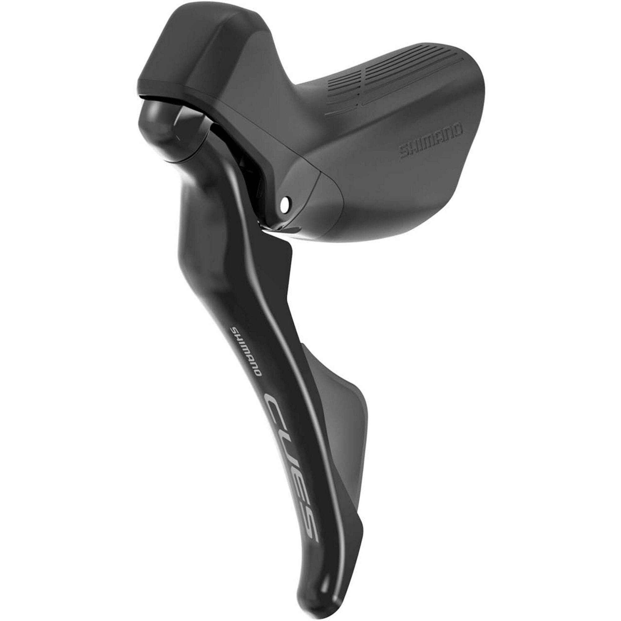 Shimano CUES ST-U3030 2-speed left hand shifter for mechanical disc brakes, showing the ergonomic design and gear lever details.