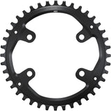 Shimano CUES FC-U8000-1 single chainring for 11, 10, and 9-speed bike drivetrains, with black finish and gear teeth.