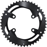 Shimano CUES FC-U8000-2 46T double outer chainring for 11-speed drivetrain, showing the silver gear with teeth.