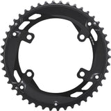 Shimano CUES FC-U6010-2 46T double outer chainring for 11-speed cranksets, featuring durable metal construction.