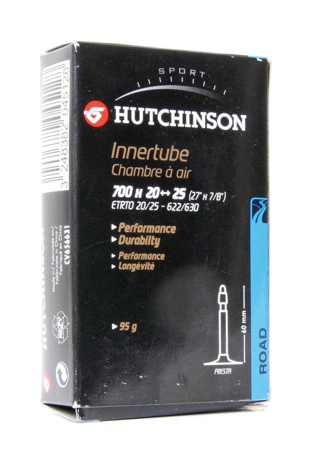 Hutchinson Standard Gravel Inner Tube with Presta valve, puncture-resistant design for 700c road and gravel bikes.