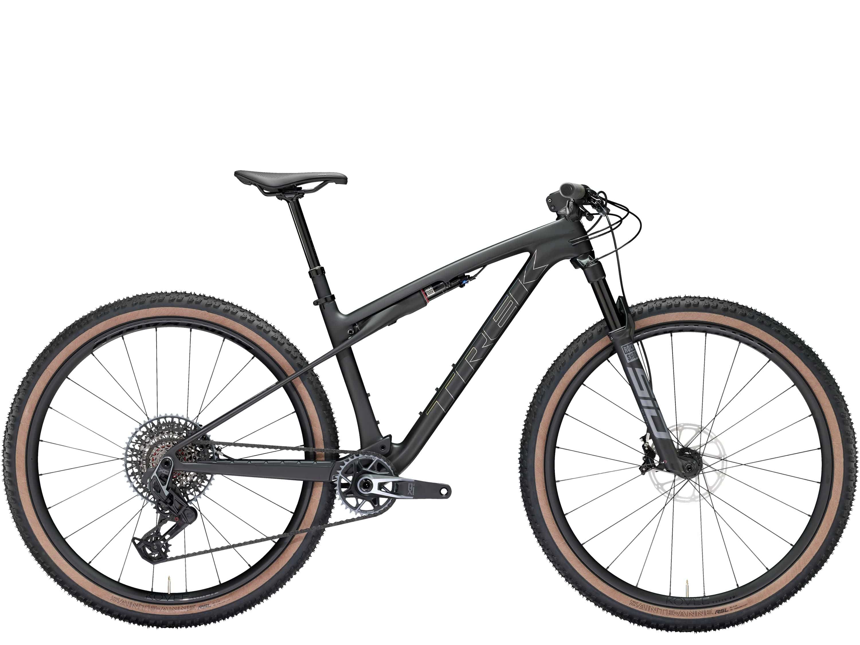Trek Supercaliber SLR 9.8 X0 AXS T-Type Gen 2 cross-country race mountain bike with lightweight frame and advanced suspension.