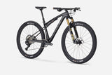 Trek Supercaliber SLR 9.8 XT Di2 mountain bike with IsoStrut suspension, shown in a portrait view.