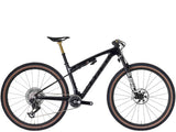 Trek Supercaliber SLR 9.9 XX AXS Flight Attendant cross-country mountain bike with lightweight frame and full suspension.