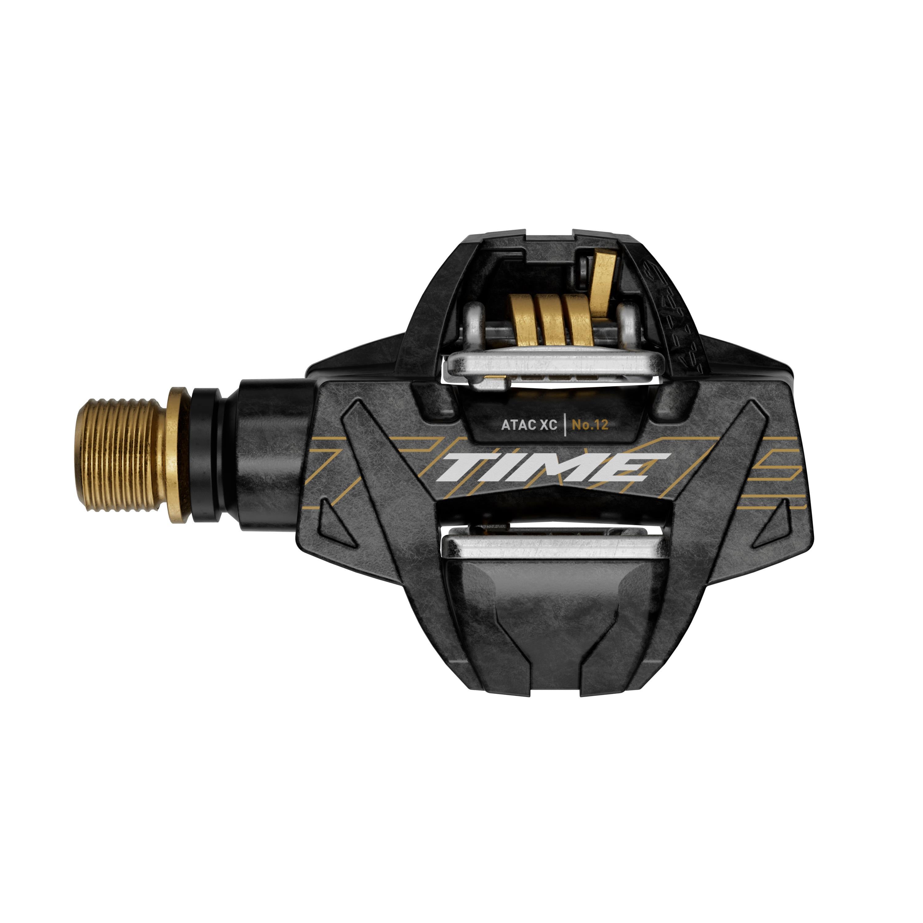 TIME Pedal XC 12, Carbon body and Titanium spindle including ATAC standard cleats, Carbon Gold C1