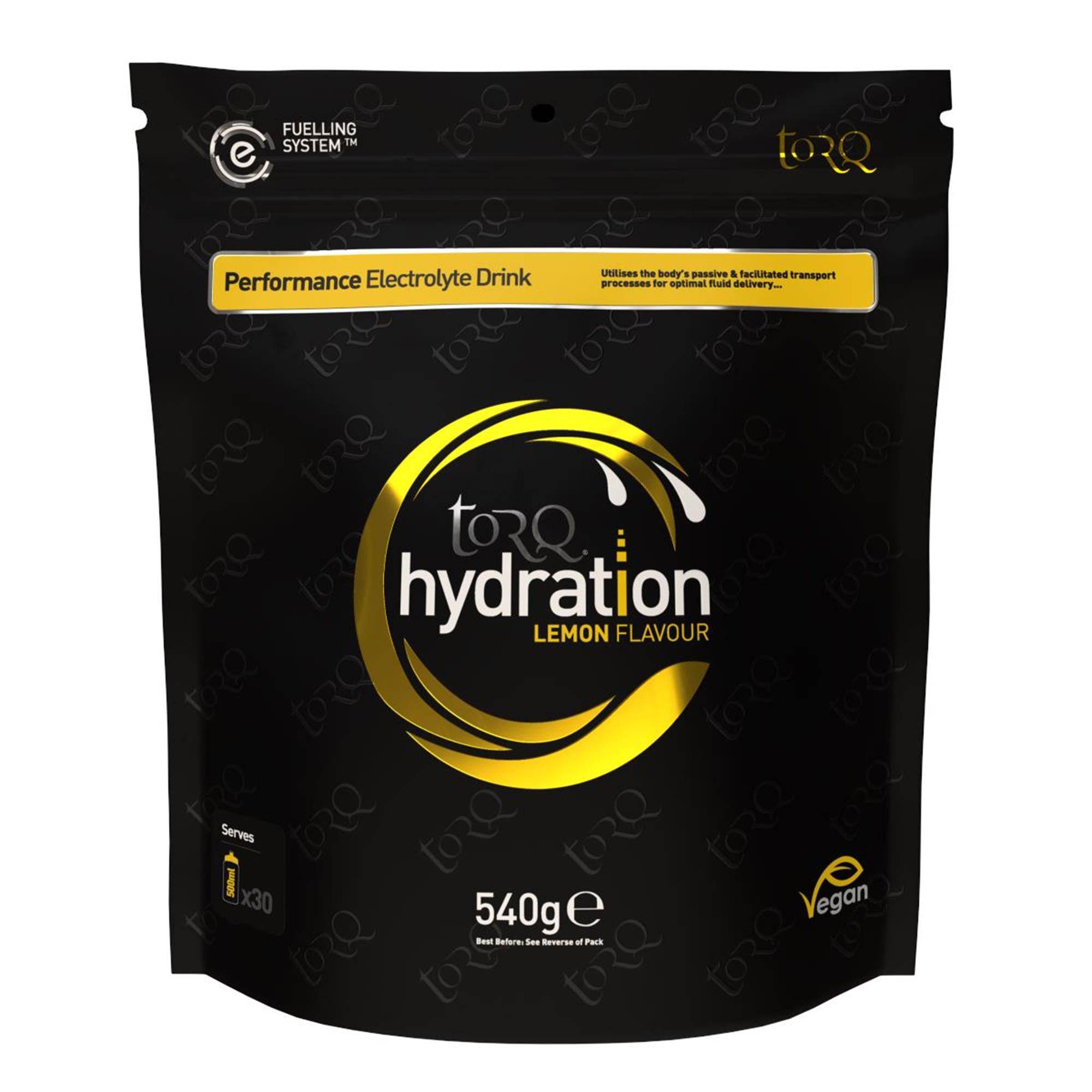 TORQ hydration drink mix in a container, natural vegan electrolyte powder for fluid replenishment and hydration.