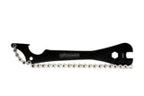 Fat Spanner track spanner tool for precise workshop adjustments and maintenance, featuring a sturdy metal construction.