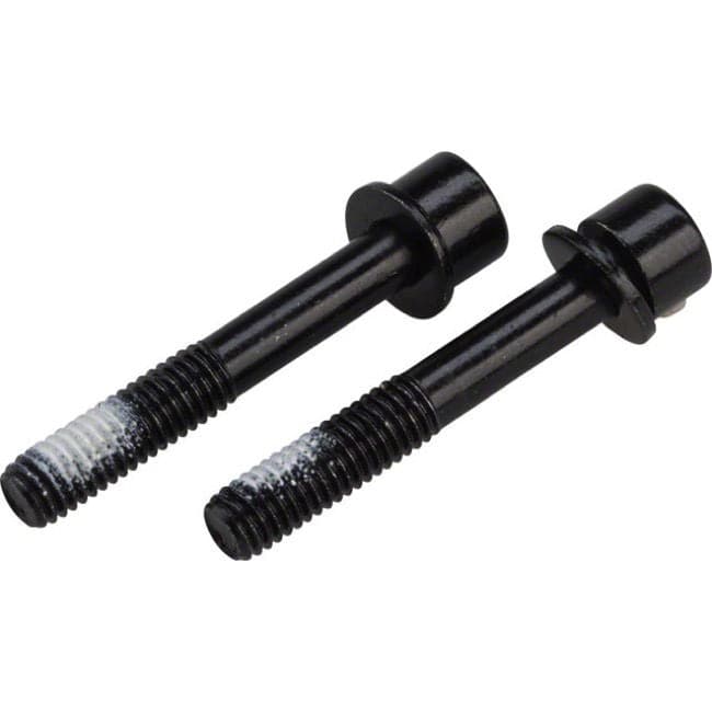 TRP flat mount rear caliper mounting bolts, 2-pack, bicycle brake spare components showing metal bolts for installation.