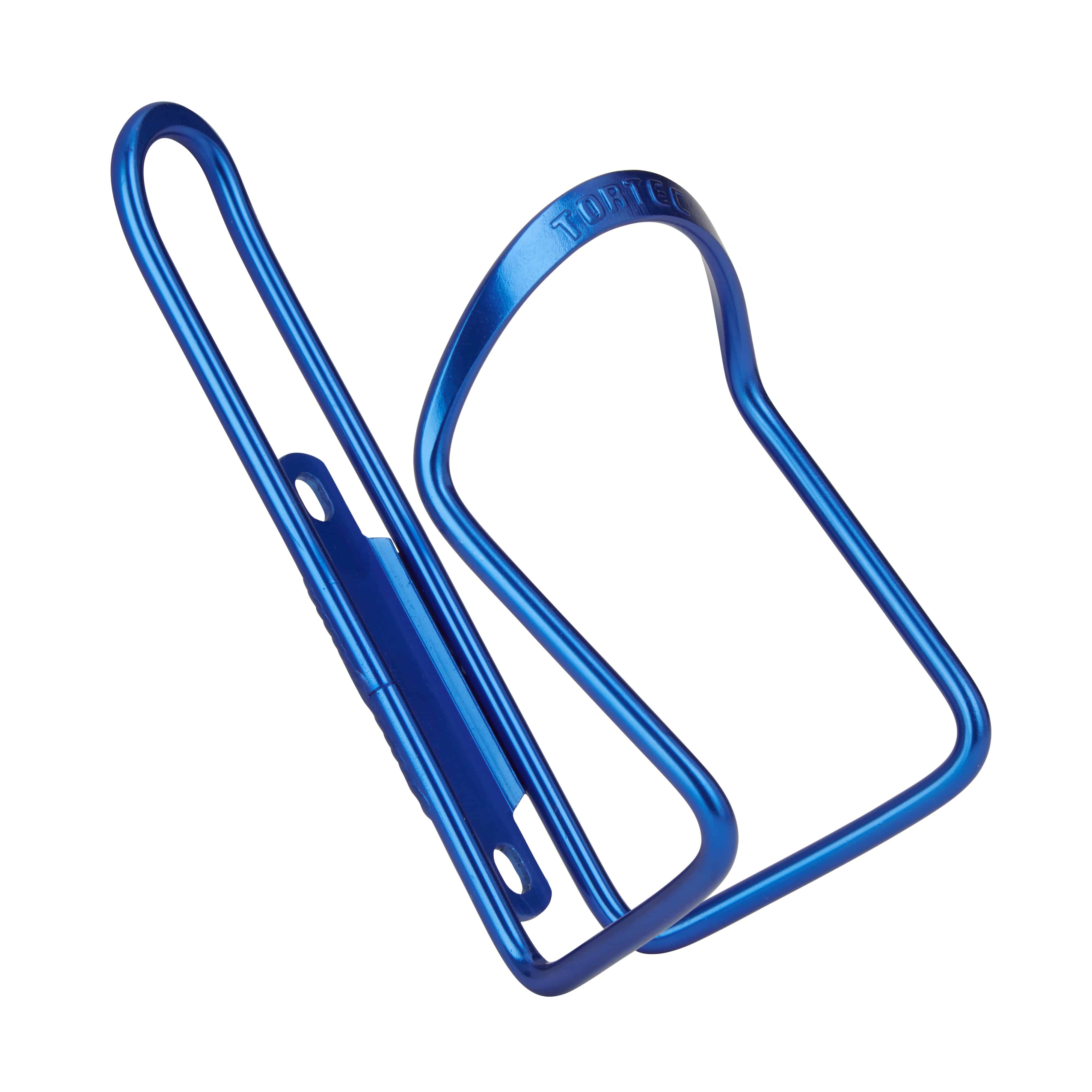 Tortec aluminium bike bottle cage holding a 750ml water bottle, lightweight and durable bike accessory for cycling hydration.