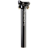 Thomson Elite inline bike seatpost in black, made of high-strength durable material, with sleek cylindrical design and smooth finish.