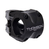 Black Thomson Elite X4 35mm mountain bike stem for enhanced steering control, shown with mounting bolts and sleek finish.