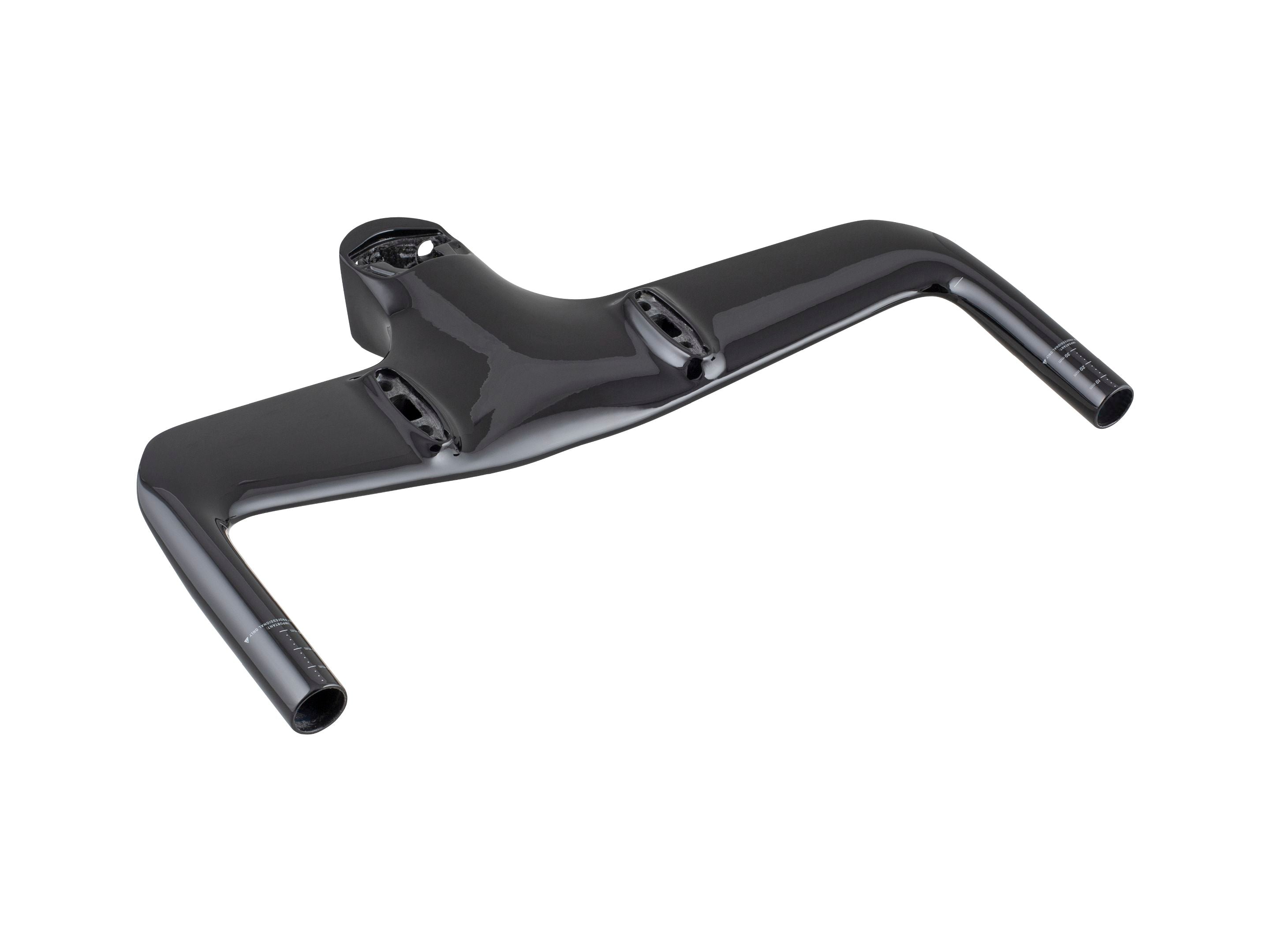 Trek Aero Handlebar for Speed Concept SLR R2, aerodynamic bike bar and stem, shown on a Trek speed racing bicycle.