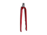 Trek 2023 Domane SL 6 road bike forks for smooth steering and stability, showing the front fork assembly and branding.