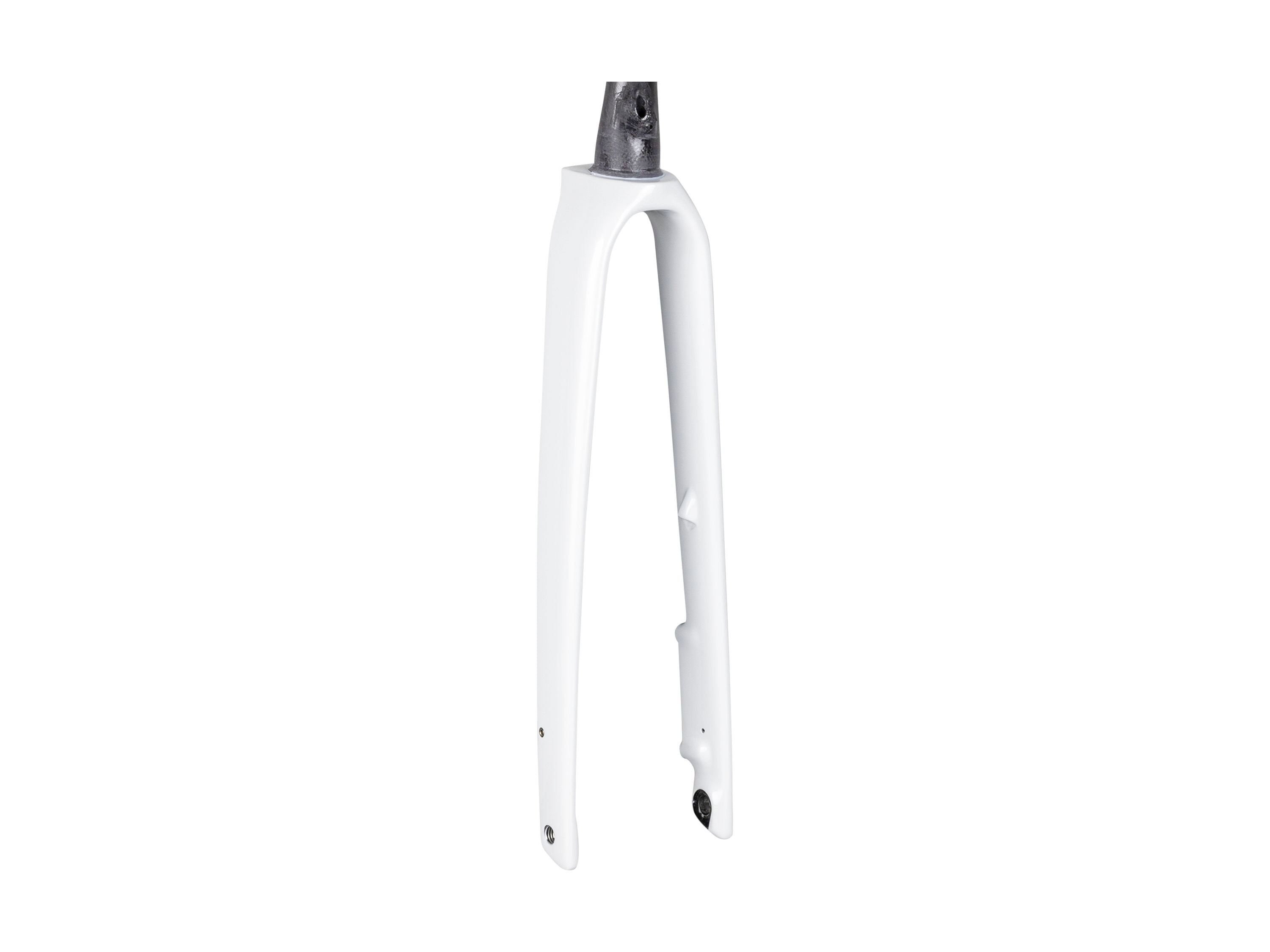 Trek 2023 Domane+ SLR 700C rigid forks for road cycling, lightweight carbon components with smooth finish and branding.