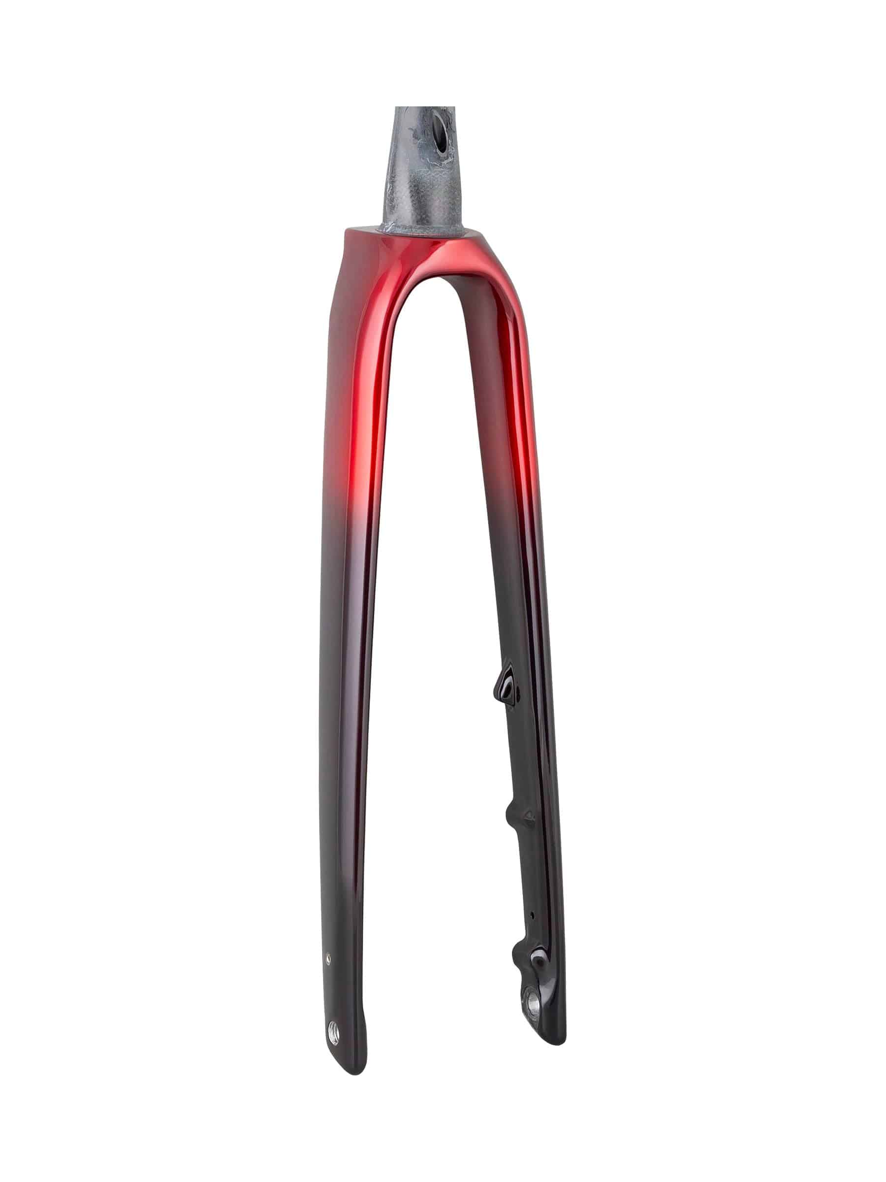 Trek 2023 Domane SLR 700C road bike fork for precise steering, black carbon component designed for Trek endurance bikes.